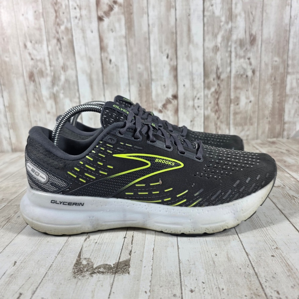 Brooks Glycerin 20 Womens Running Shoes Black Neon Yellow 1203691B047 Size 10‎